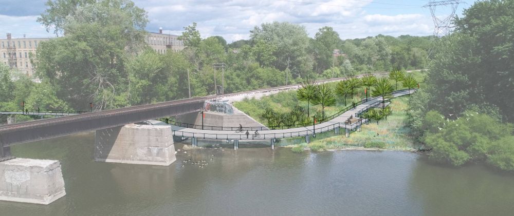 pedestrian underpass grand river edges trail rendering