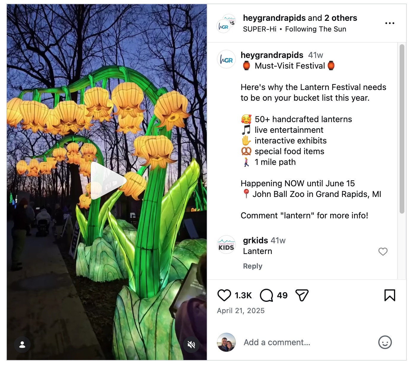 HeyGR Lantern Fest IG Post 2025