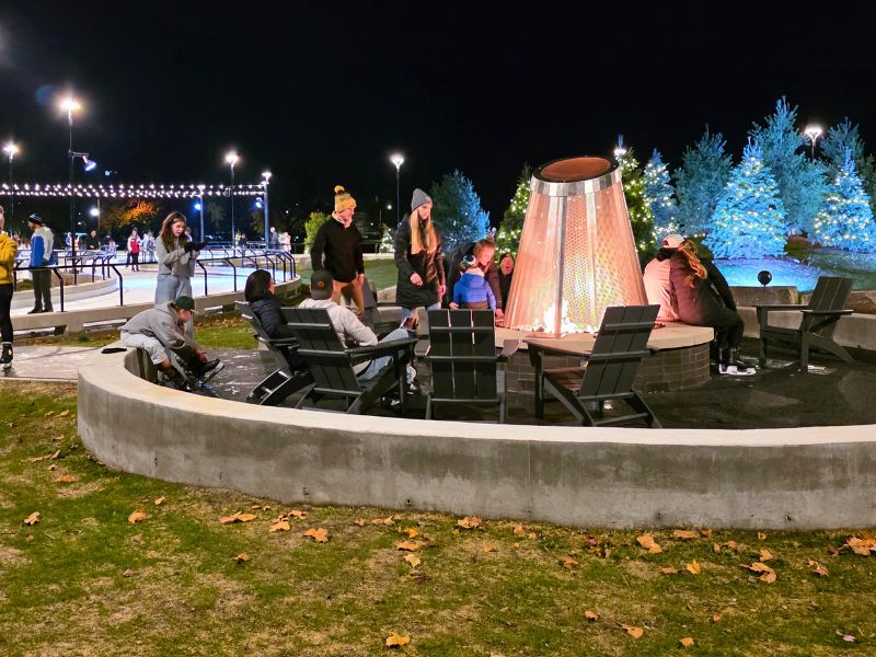 Fire Pit at Holland Ice Park, Holland Michigan