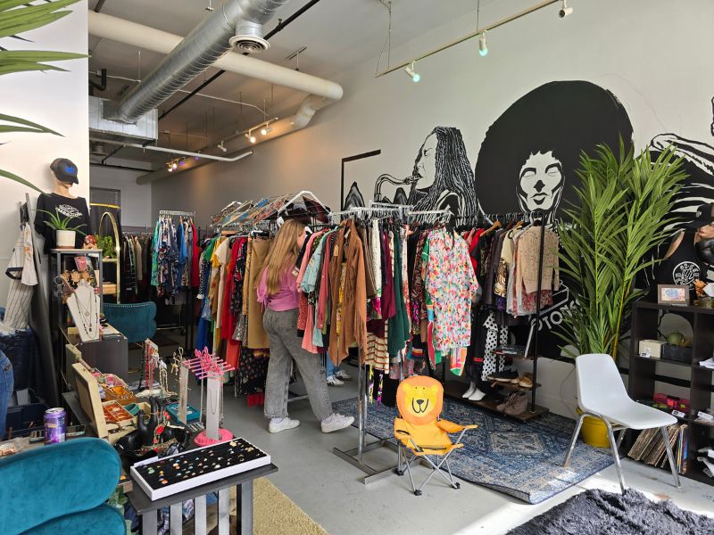 interior vintage thrift