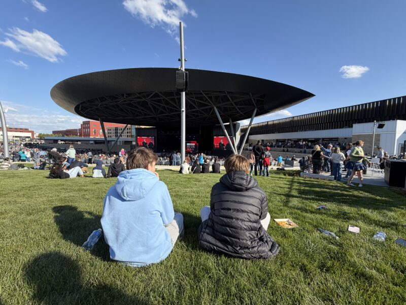 Boys On Hill At Acrisure Amphitheater - Kate Overbeek