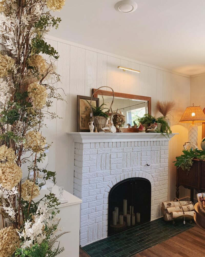 Honeysuckle fireplace