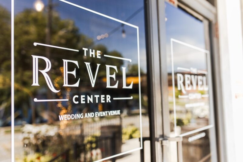 Revel Center sign