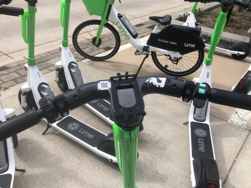 Downtown Grand Rapids Electric Scooter Handle Bar