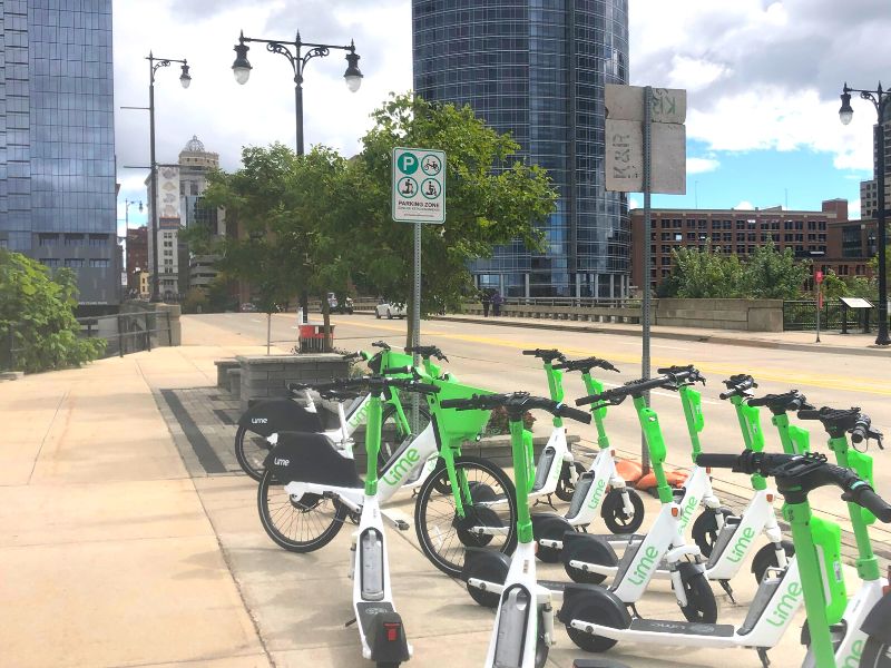Downtown Grand Rapids Electric Scooters Scooter Parking
