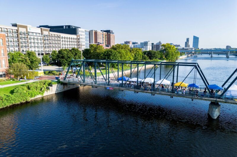 Downtown Inc Fb Tents On The Bridge Return To River Fest