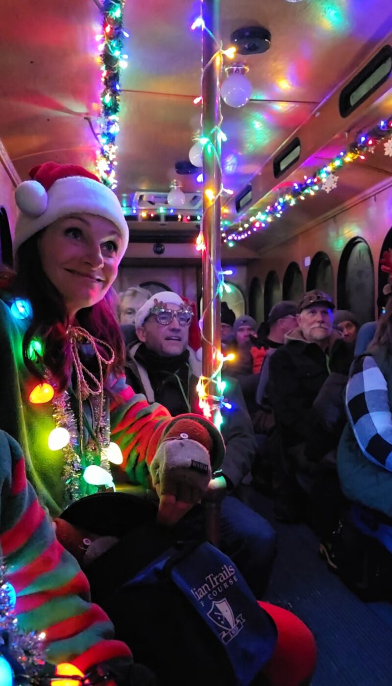 Riding Grand Rapids Holiday Lights Trolley